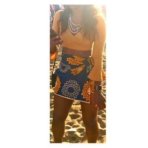 Golden Yellow Bell-Sleeve Crop Top